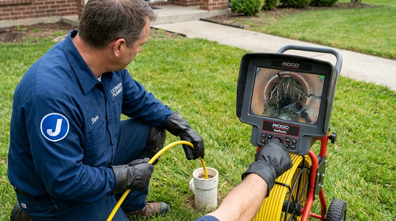 Sewer camera inspection being performed by Johns Plumbing LLC in Chelsea